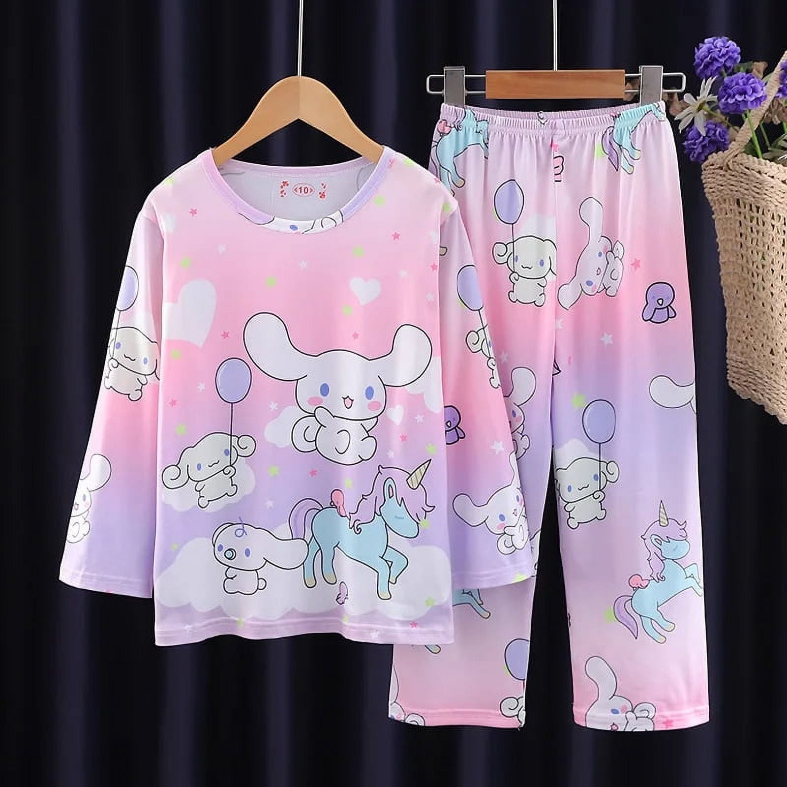 Miniso Kawaii Anime Kuromi Cinnamoroll My Melody Children Pajamas Set ...
