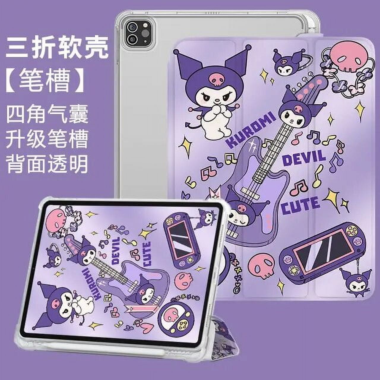 Miniso Kuromi Protective Shell Ipad10 Cover Sanrio Kawaii Case Funda  Trifold Cartoon Hellokittys Cover Ipad Pro Air5 4 Case 