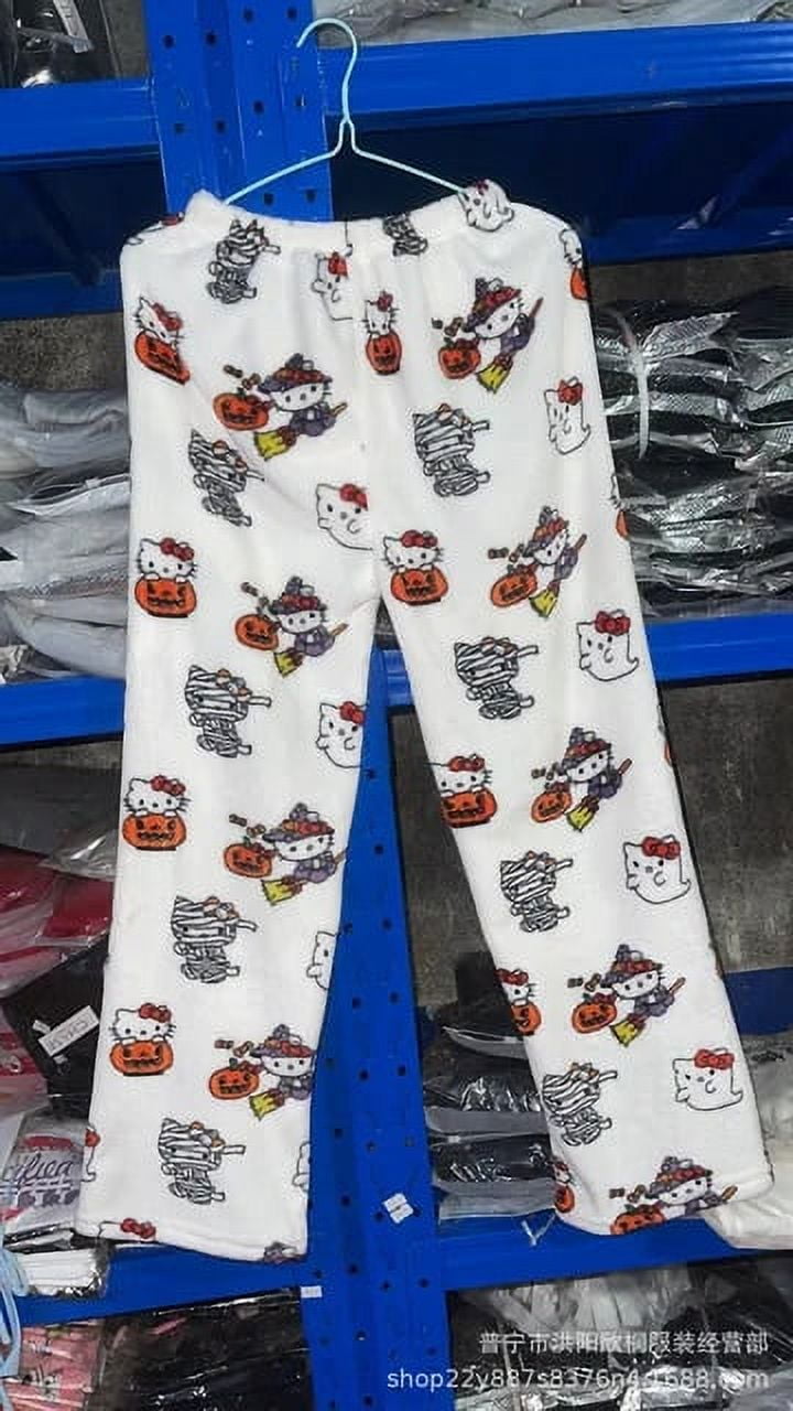 Miniso Sanrio Hello Kitty Pajamas Pants Anime Autumn Winter Y2K Home