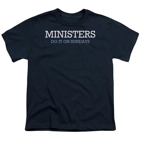 Ministers Do It-Short Sleeve Youth 18-1 T-Shirt, Navy - Small