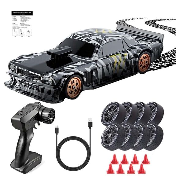 The Ministorm Drift Cars, 1:43 Mini RC Drift Car, Gyro Correction, Proportional Steering, 15KM/H, 2.4G Control, Rechargeable Fast Racing Car with Lights Kit for Adults and Collectors
