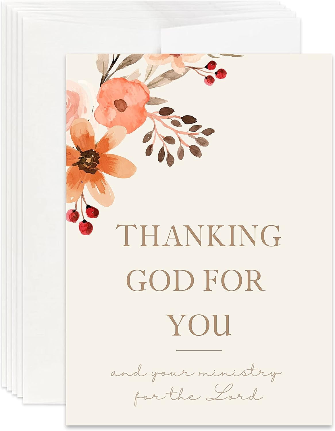 Ministry Appreciation Card | Thanking God for You (Pack of 100)