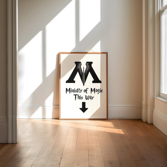 Ministry Of Magic WC Secret Entrance Pathway Restroom Poster Art, Unframed Poster