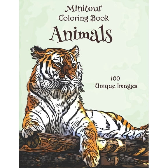 Minitour Coloring Book, Animals: 100 Unique Images, (Paperback)