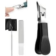 thumbnail image 1 of Minivana Nail Clippers, Green Nail Care Tool Set, Black Angled Nail Clippers Set, Steel Sharp Angled Nail Cutter, with File and Pick, Clippers for Home, 1 of 6