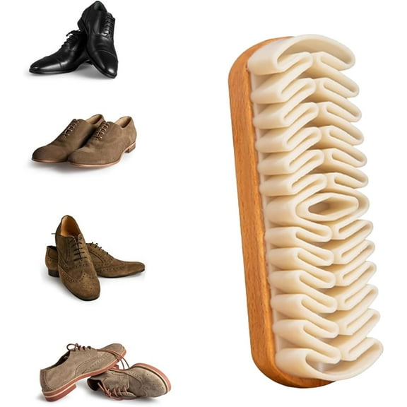 Minivana Suede Brush, 2-in-1 Dust Removal and Suede Combing Suede Shoe Brush and Eraser, Suede Shoe Brush and Eraser Soft TPR Crepe Brush, for Leather, Suede and Sneakers