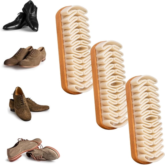 Minivana Suede Brush, 2-in-1 Dust Removal and Suede Combing Suede Shoe Brush and Eraser, Suede Shoe Brush and Eraser Soft TPR Crepe Brush, for Leather, Suede and Sneakers