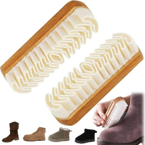 Minivana Suede Brush, 2025 New Suede Eraser, Multifunctional Suede Shoe Brush and Eraser, Soft TPR Crepe Brush Reusable for Leather, Suede and Sneakers (2Pcs)
