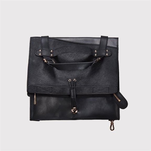 Miniware BNFS01BG Barn Mini Fold Bag, Black Plus Gold