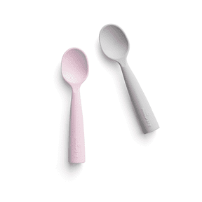 Miniware Silicone Baby Training Spoon- Grey and Cotton Candy