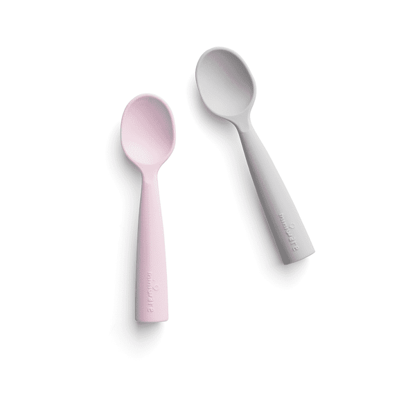 Miniware Silicone Baby Training Spoon- Grey and Cotton Candy
