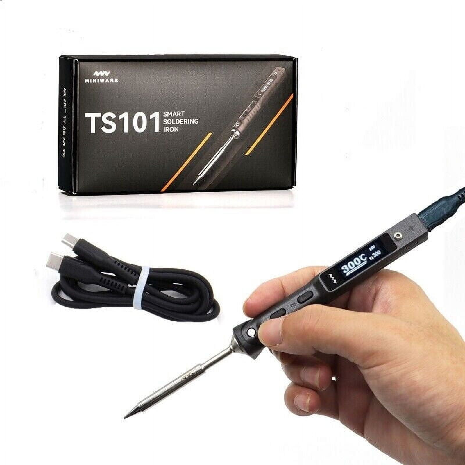 Mini Ware Electronics Miniware TS101 Digital Soldering Iron With 90W USB-C PD 3.1 Power Set ...