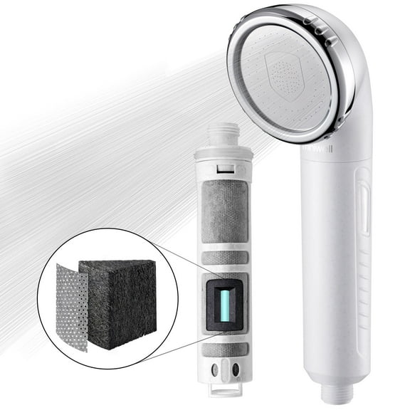 Miniwell L750 Filtered Shower Head - Shower Water Filter System Without Hose -Remove Chlorine & Improve Hard Water