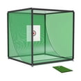 thumbnail image 1 of Miniyam 10 x 10 x 10 ft Golf Practice Net Cage – Heavy-Duty Metal Frame Hitting Net Kit, for Backyard, Indoor Training & Golf Simulator Setup, 1 of 11