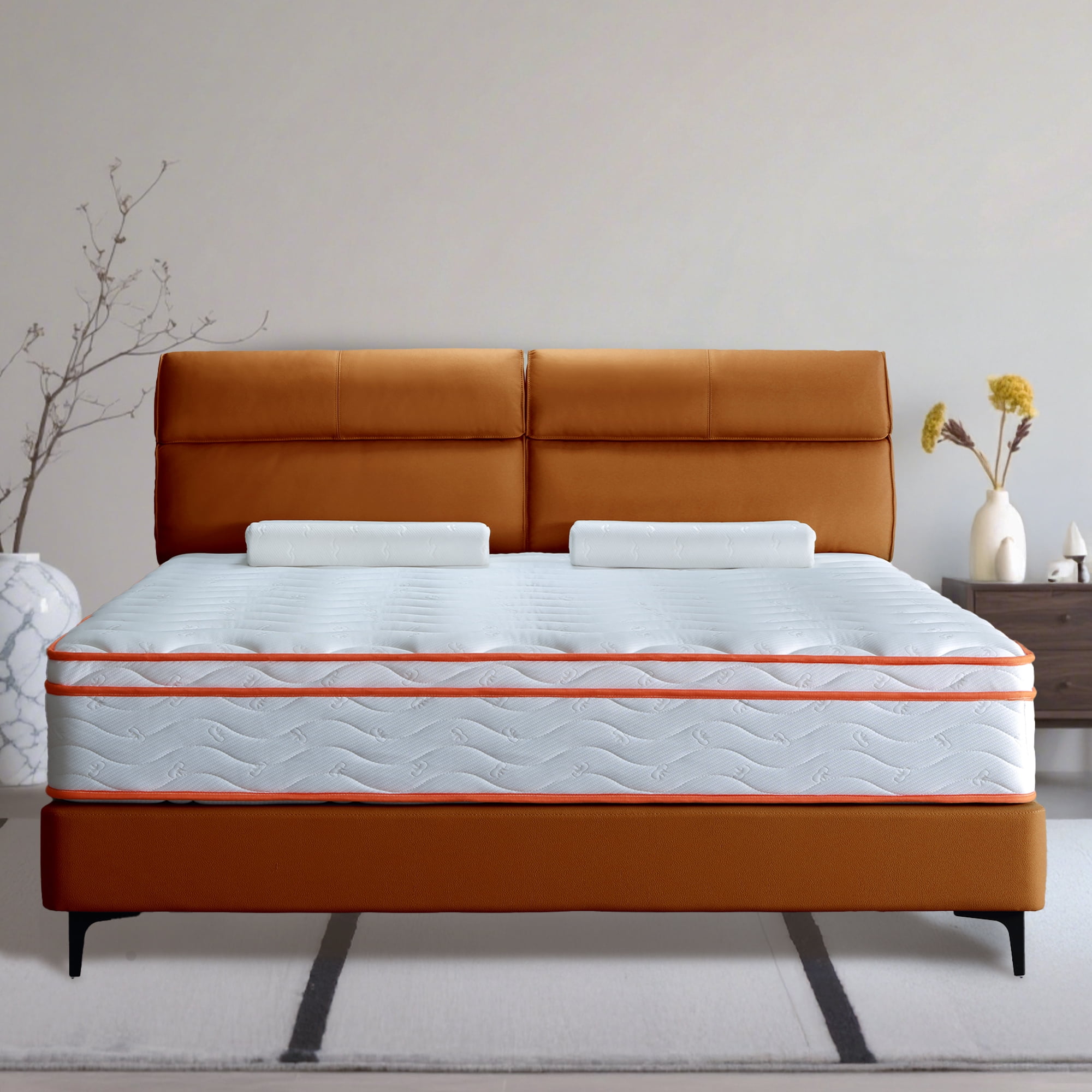 Miniyam 12" Cooling Gel Memory Foam Hybrid Mattress, Medium Firm, Pressure Relief, Mattress in a Box, Twin XL