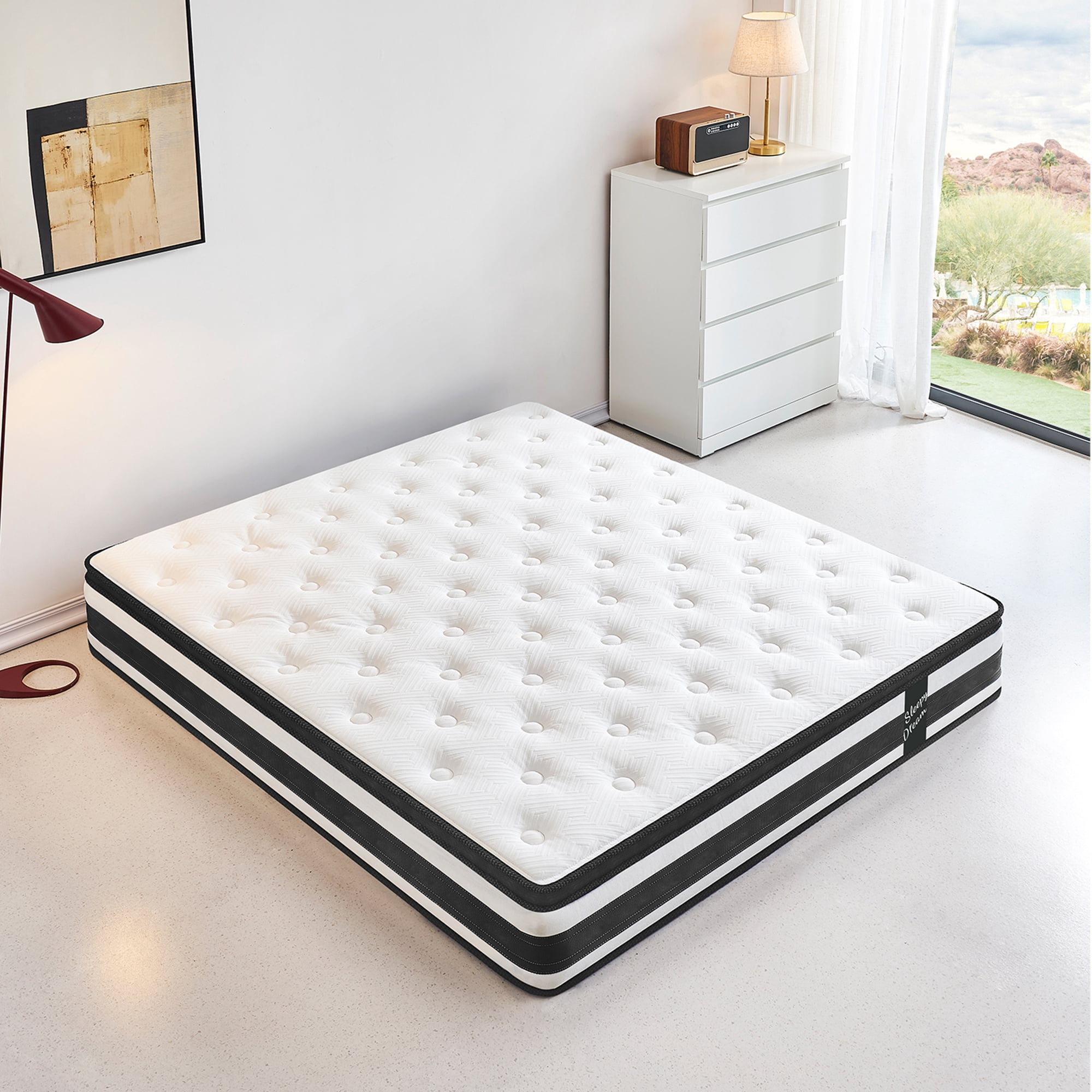 Miniyam 12" Memory Foam Mattress for Adults, Individual Pocket Spring Hybrid Mattress, Twin-XL