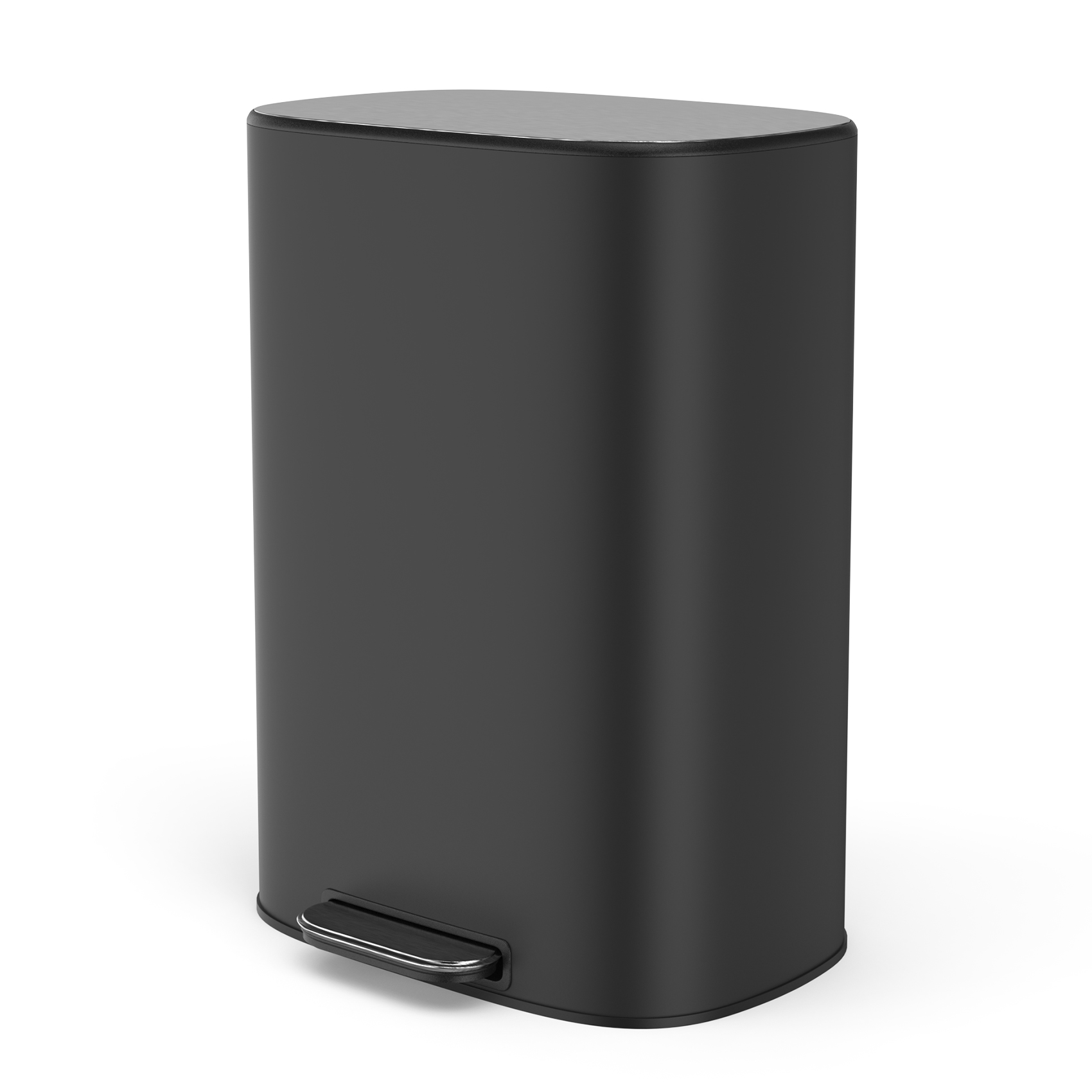 Miniyam 13 Gallon Stainless Steel Foot Pedal Large Trash Can with Soft