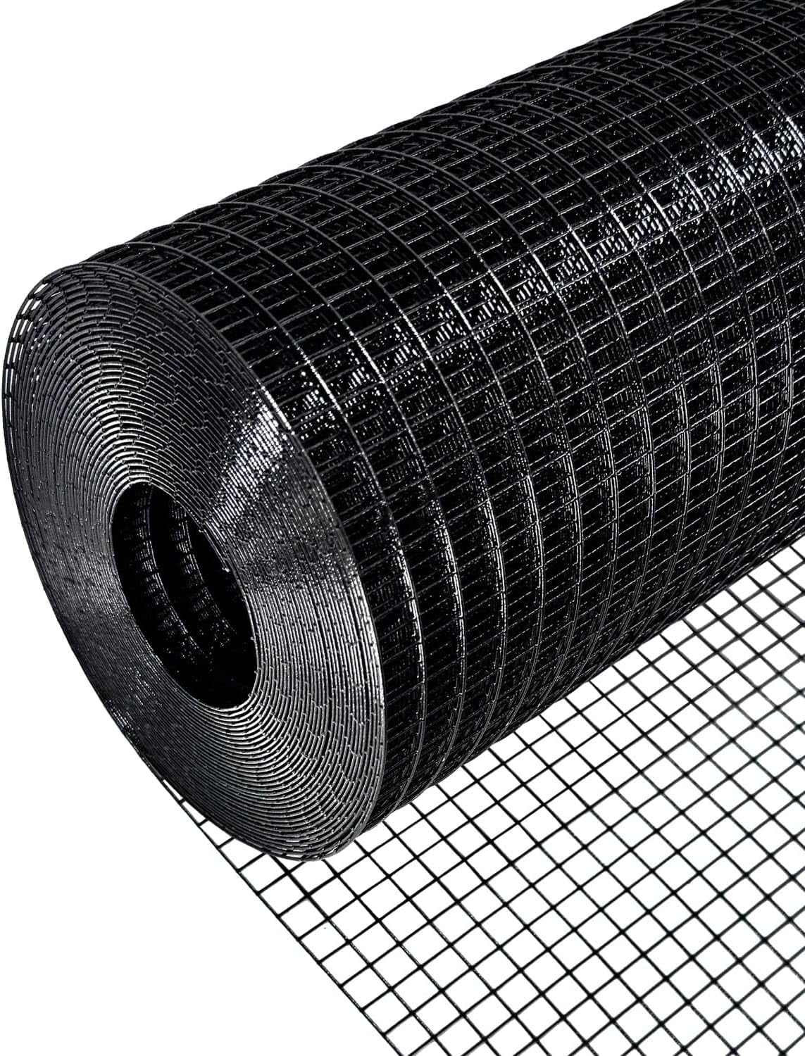 Miniyam 19-Gauge 1/2 inch Black PVC Coated Hardware Cloth – Welded Wire Fence for Poultry Netting, Chicken Coop Cover, and General Home Use (60in x 100ft)