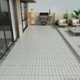 thumbnail image 1 of Miniyam 22 Pcs Interlocking Deck Tiles, 12" x 12", Wood-Plastic, for Outdoor Balcony Garden, Light Gray, 1 of 9