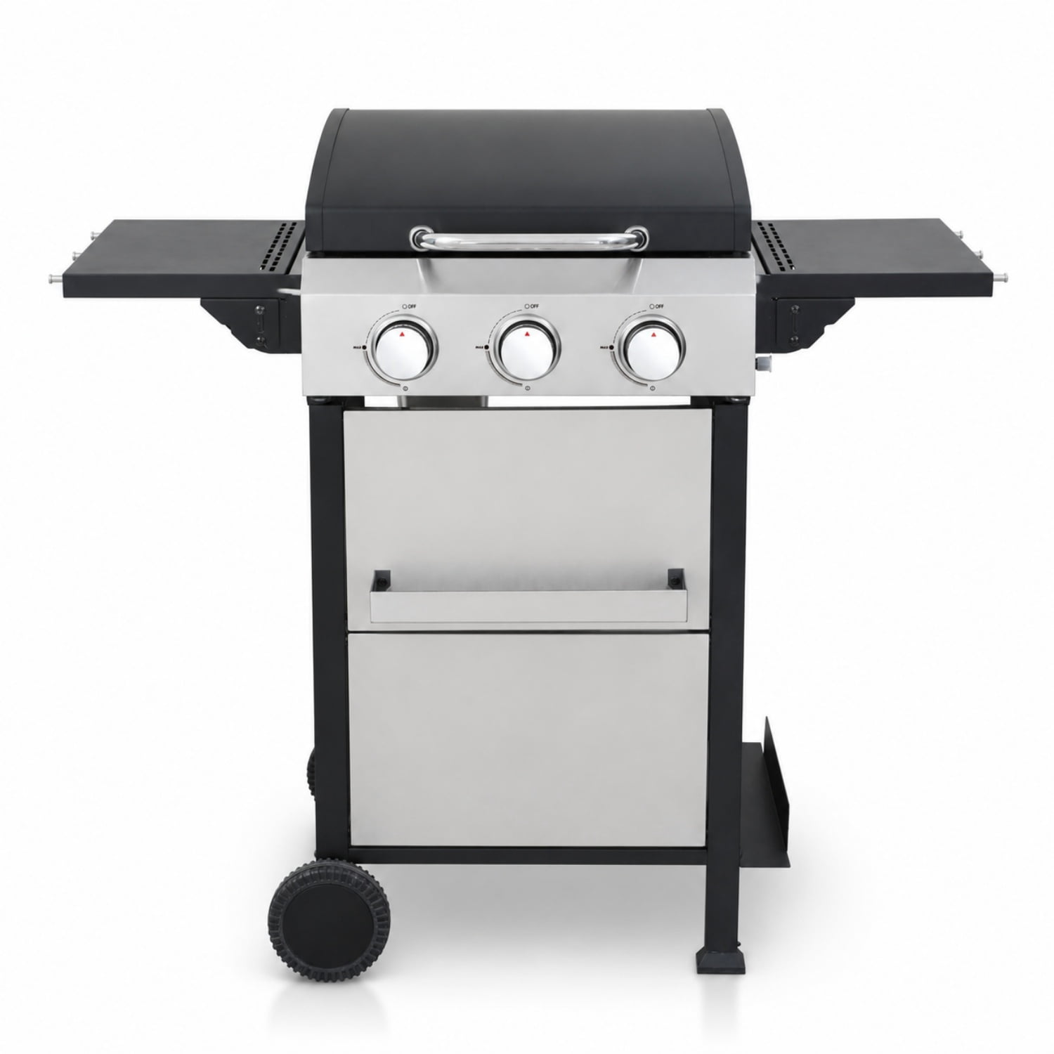 Miniyam 3 Burners BBQ Propane Gas Grill with Side Burner for Outdoor Barbecue, 36900 BTU Output