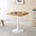 thumbnail image 1 of Miniyam 31.5" Modern Square Dining Table with MDF Top and Metal Base, Space-Saving Design for Small Spaces, Oak, 1 of 7