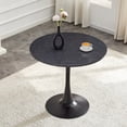 thumbnail image 1 of Miniyam 31.5" Round Kitchen Dining Table for 2–4 People, Small Space Pedestal Tulip Table with Engineered Wood Top, Black, 1 of 7