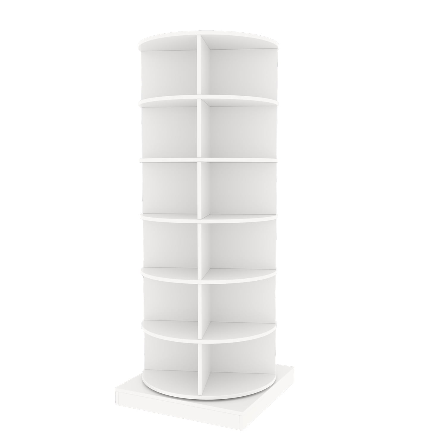 Miniyam 360° Rotating Shoe Rack, 6-Tiers Shoe Rack Organizer for Entryway, White