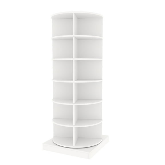 Miniyam 360° Rotating Shoe Rack, 6-Tiers Shoe Rack Organizer for Entryway, White