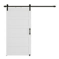 thumbnail image 1 of Miniyam 36x84 Inch White Sliding Barn Door Slab with Water-Proof Scratch-Proof PVC Surface, Simple DIY Assembly, 1 of 7