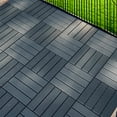 thumbnail image 1 of Miniyam 44 Pcs Interlocking Deck Tiles, 12" x 12", Polypropylene, for Outdoor Balcony Garden Gray, 1 of 8