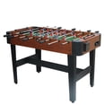 thumbnail image 1 of Miniyam 48" Soccer/Football Table Game for Arcade Game Room- Set Includes Two Balls and Score Keeper, Cup Holder, Brown, 1 of 6