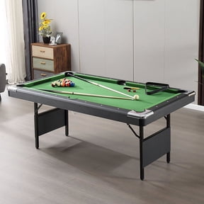 Miniyam 5.5ft Folding Pool Table, Portable Billiards Game Table with Accessories for Families, Green