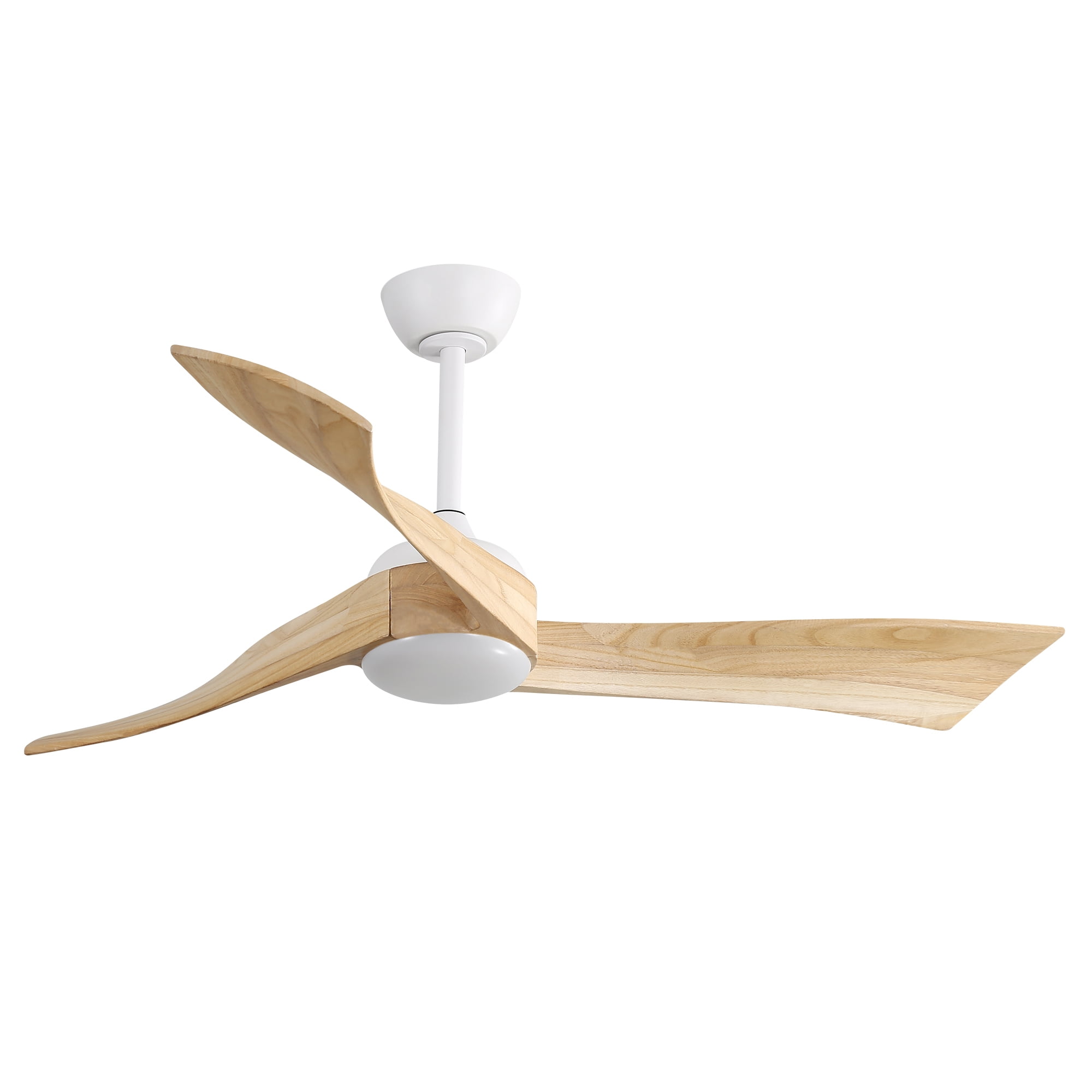 Miniyam 52 Inch Ceiling Fan with Lights & Remote Control, Reversible and Silent DC motor Perfect for Bedroom, Living Room, Light Brown