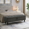 thumbnail image 1 of Miniyam 59" Storage Ottoman Bench, Storage Chest, Foot Rest Stool, Bedroom Bench for Living Room, Bedroom, Gray, 1 of 7