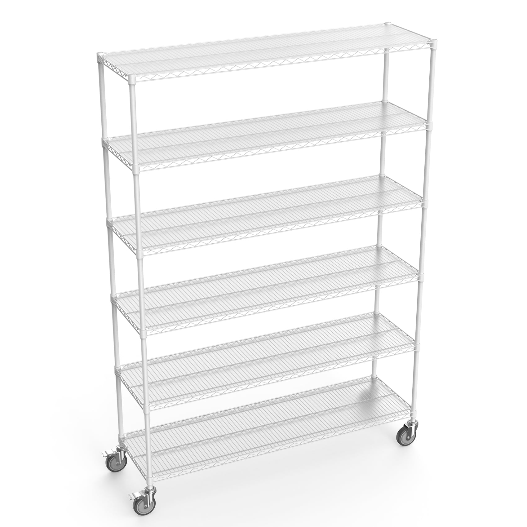 Miniyam 6000 LBS Wire Shelving Unit, 6 Tier Height Adjustable Metal