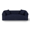 thumbnail image 1 of Miniyam 80" W Convertible Sofa, Boneless Couches for Living Room, Folding Sleeper Sofa Bed Queen with Pockets, Corduroy Flod Out Compressed Couch in a Box(Dark Blue), 1 of 9