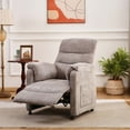 thumbnail image 1 of Miniyam Compact Power Recliner with Side Pockets in Light Gray, 7-Zone Support & Quiet Motor with Wired Remote for Apartments, 1 of 11