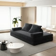 thumbnail image 1 of Miniyam Convertible Modular Floor Sofa Bed, Chenille Floor Couch with Backrest for Living Room, Dark Gray, 1 of 9