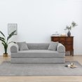 thumbnail image 1 of Miniyam Convertible Sleeper Sofa Bed, Compression Folding Sofa with Pillows, No Assembly Required, for Living Room, Bedroom - Light Gray, 1 of 10