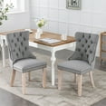 thumbnail image 1 of Miniyam Dining Chair Set of 2, High-end Tufted Contemporary Flax Upholstered, Gray, 1 of 8