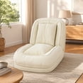 thumbnail image 1 of Miniyam Adjustable Folding Floor Chair Convertible Sofa Bed in Corduroy for Living Room Bedroom, Beige, 1 of 7