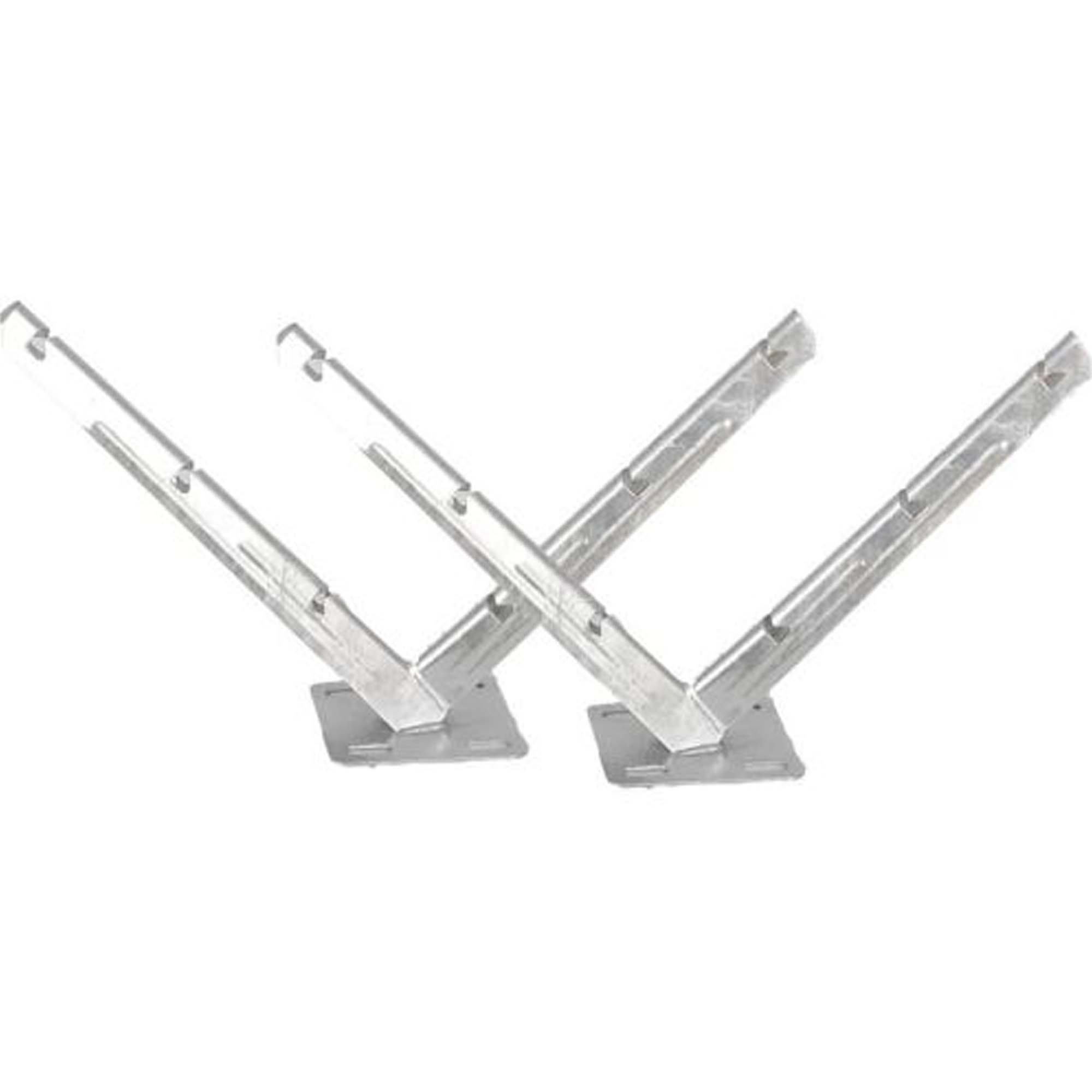 Miniyam Galvanized V-Bracket for Razor Barbed Wire - Heavy Duty Roll Bracket with Notch Design & Flat Base - Secure Extension Bracket for Concertina, Garden, Security Fence (2 V)