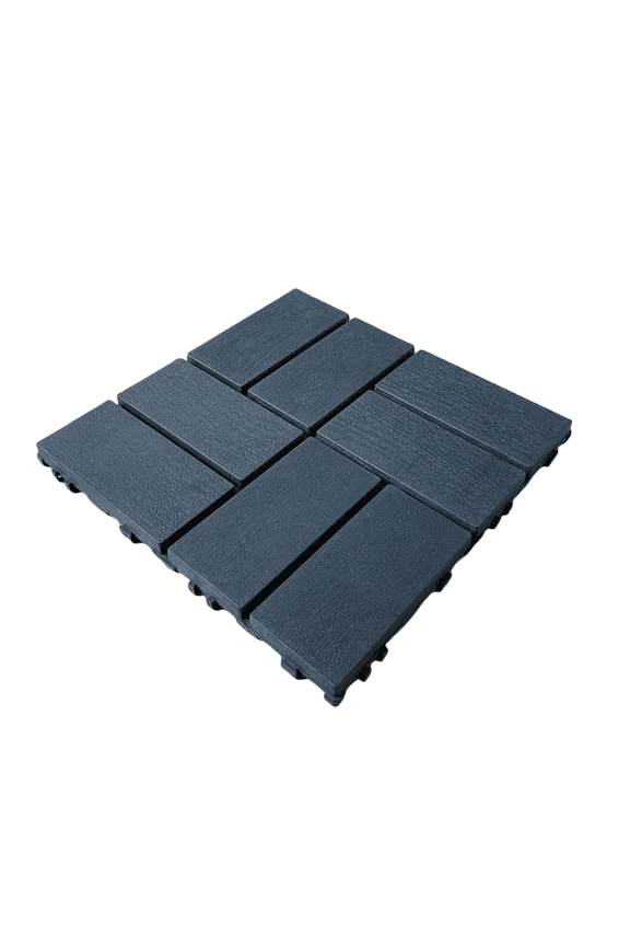 Interlocking Deck Tiles, 44 Packs 11.8"x11.8" Waterproof Patio Floor Decking Tiles for Porch Poolside Balcony Backyard, All Weather Use, Gray(Overlapping)