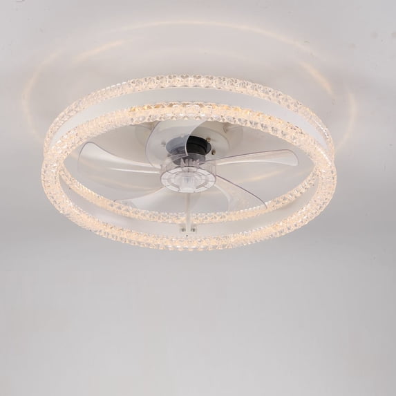 Miniyam Low Profile Ceiling Fan with Light – 6-Speed DC Motor, Timer, Memory, APP & Remote Control, Quiet Operation, Reversible Airflow, Modern Style