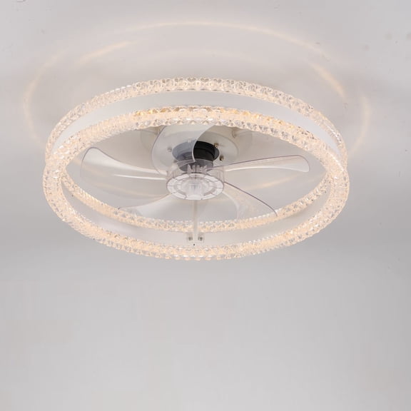 Miniyam Low Profile Ceiling Fan with Light – 6-Speed DC Motor, Timer, Memory, APP & Remote Control, Quiet Operation, Reversible Airflow, Modern Style