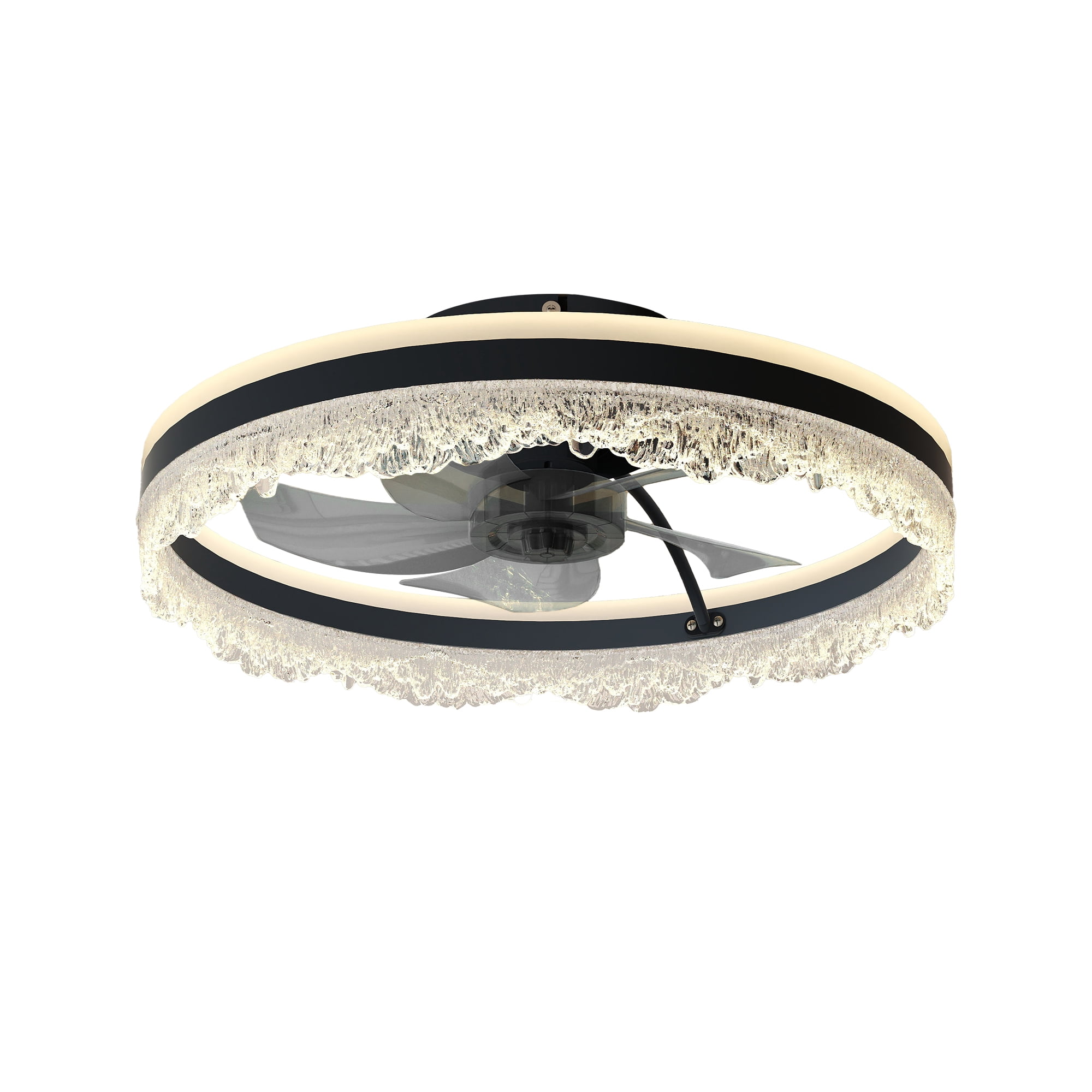 Miniyam Low Profile Ceiling Fan with Light – Silent 35dB Operation, 3 Color Modes, Reversible Blades, Ideal for Bedroom & Living Room