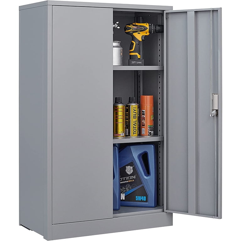 Miniyam Metal Storage Cabinet, 42-inch Tall Large Steel Utility