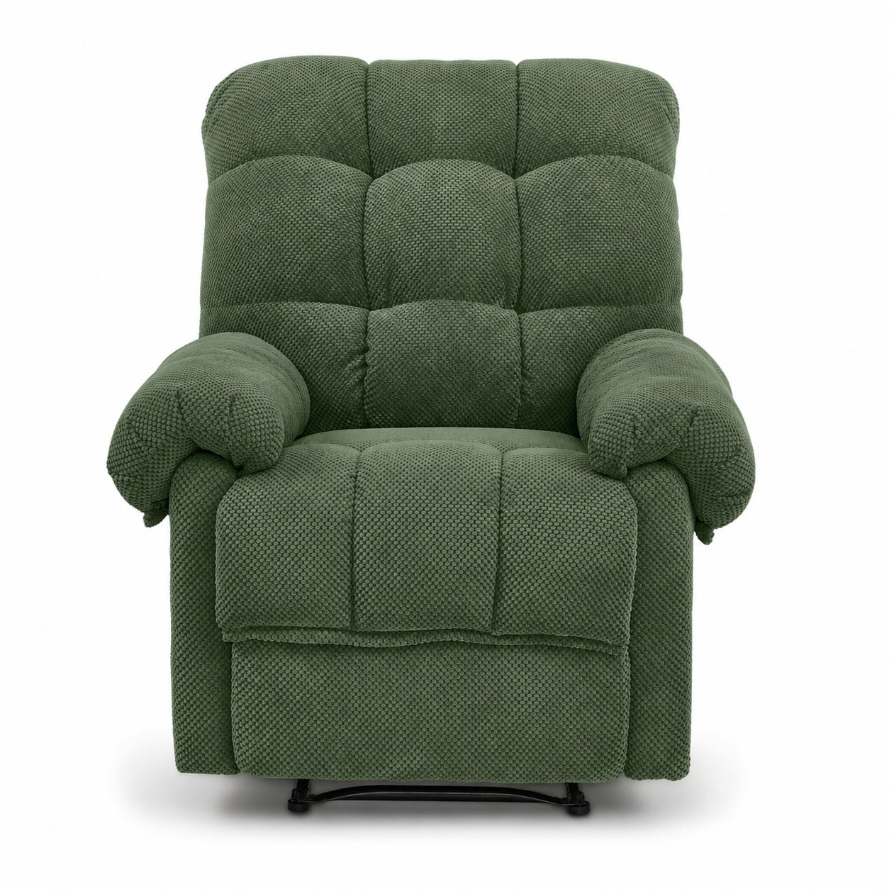 Miniyam Overstuffed Recliner Chair with Plush Armrests, Adjustable Ergonomic Recliner, 105° to 165° Reclining, Green