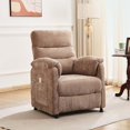 thumbnail image 1 of Miniyam Power Recliner Chair in Brown, Full Steel Frame & 7-Zone Support with Wired Memory Remote for Home Theater, 1 of 11