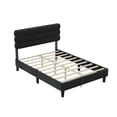 thumbnail image 1 of Miniyam Queen Size Bed Frame with Headboard, No Box Spring, Dark Gray, 1 of 7